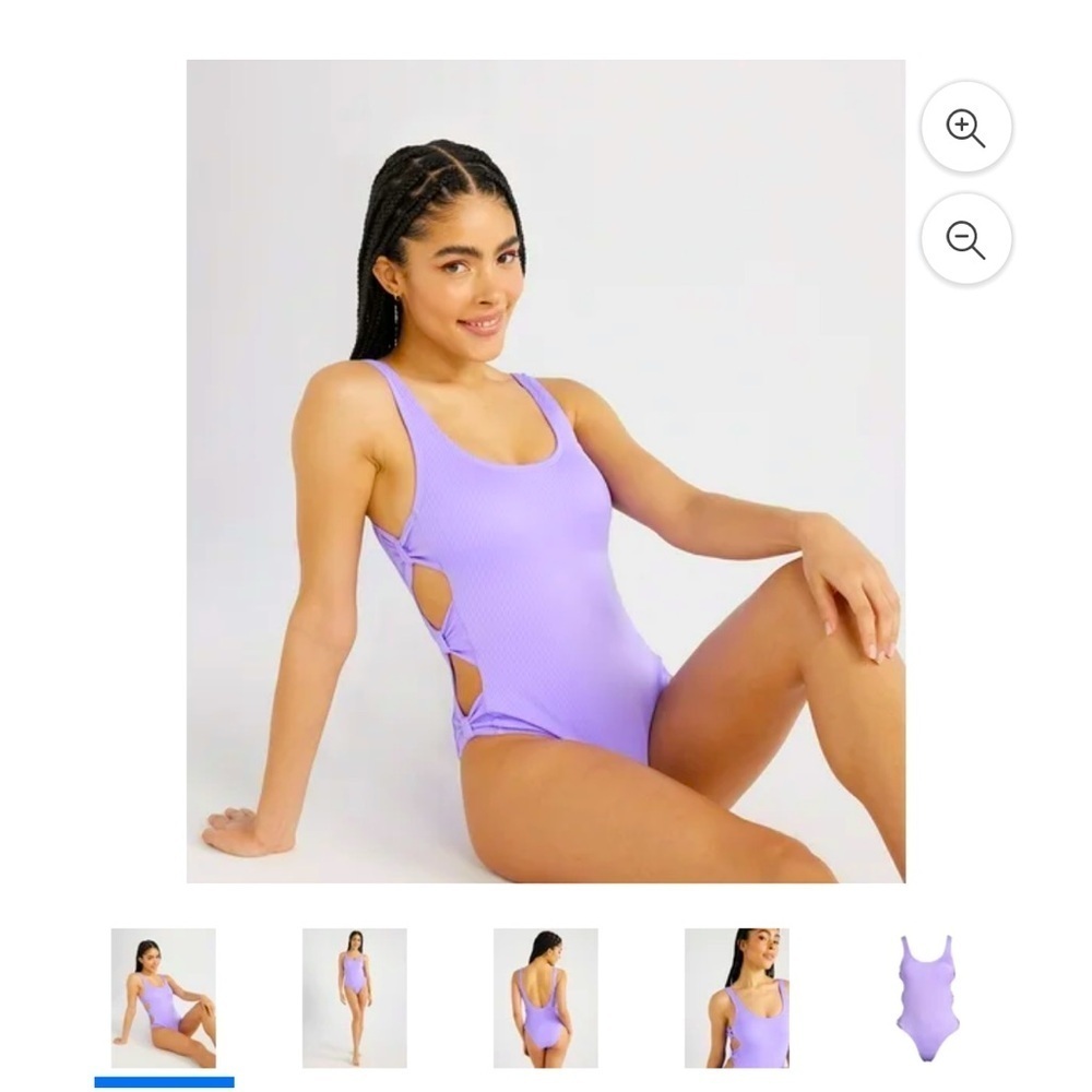 No Boundaries Juniors’ Side Bow One Piece Swimsuit, Sizes